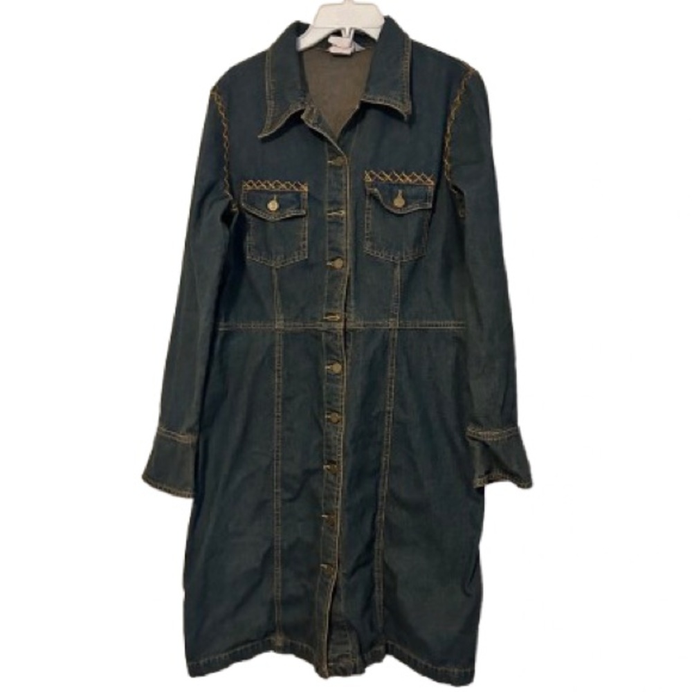 Elegant Dark Blue Denim Jacket
